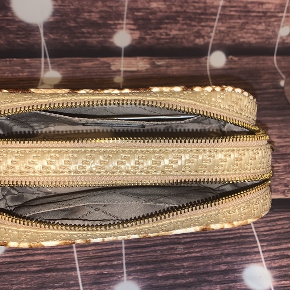 🌺 MICHAEL KORS 🌺 NATURAL STRAW PYTHON CAPSULE - Picture 5 of 8